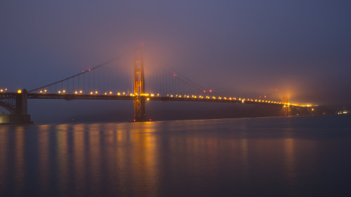Golden Gate Bridge After Sunset uhd