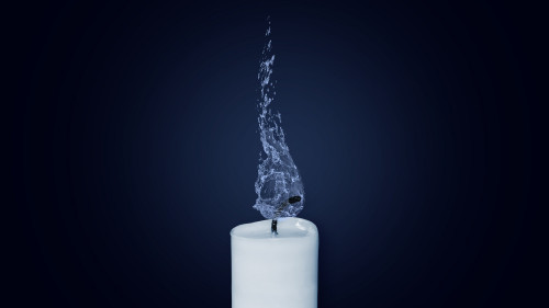 Water flame on Candlelight uhd